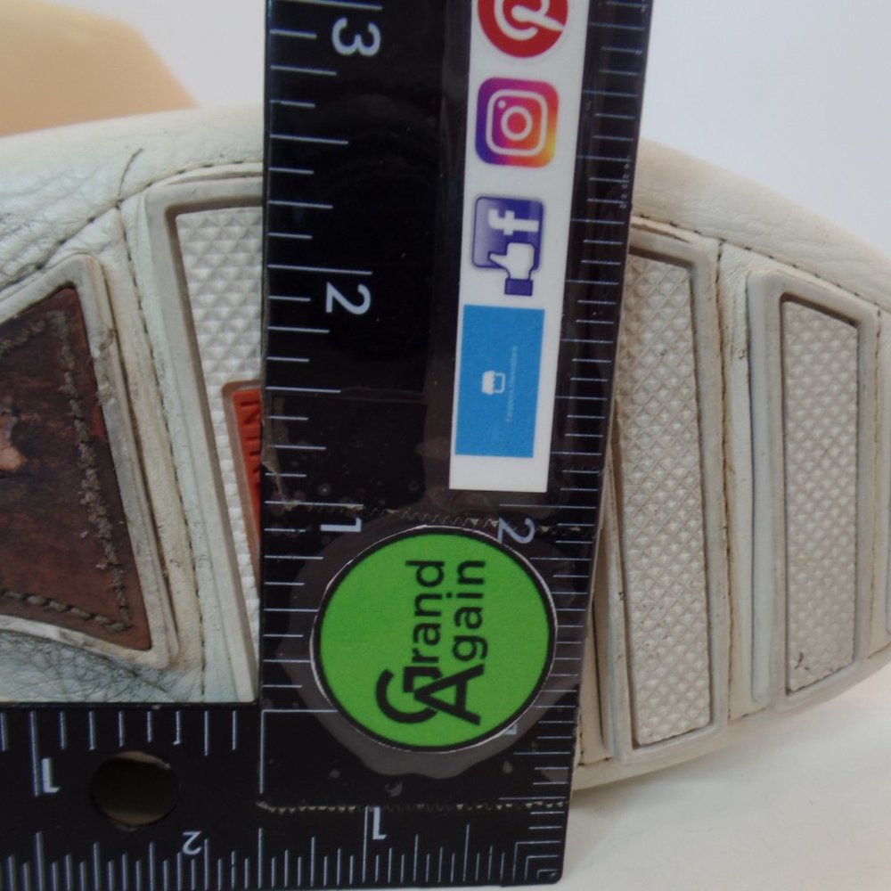 Cole Haan Air White & Tan Leather Slip on Driving Loafers Shoes Sz 9 #D39386 - Picture 8 of 16